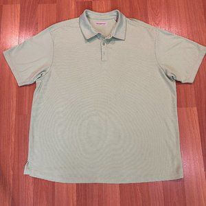 Tommy Bahama Short Sleeve Polo Shirt Men’s XXL/TTG  Lime Stripe, $20